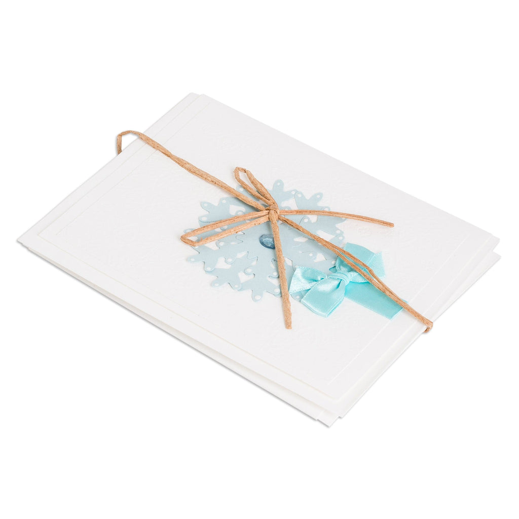 Handcrafted Pair of Snowflake Christmas Greeting Cards - Snowflake